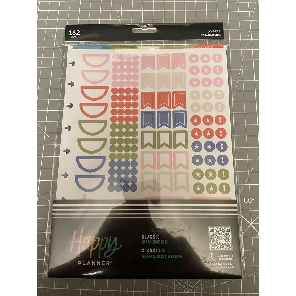 Happy Planner Classic Destash Lot Cover, Fill Paper, Dividers, Bookmarks